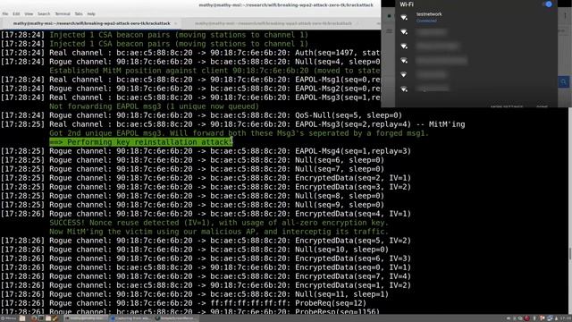 Key Reinstallation Attack on WPA2 смотреть онлайн