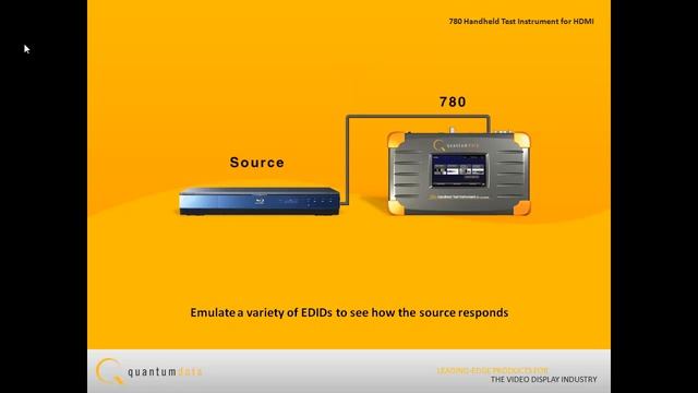 Testing EDID Handling by HDMI Source Devices with the Quantum Data 780 Test Instrument смотреть онлайн