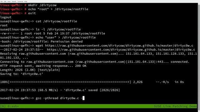SUSE Linux Enterprise Server 12 - Demo de Live Patching смотреть онлайн