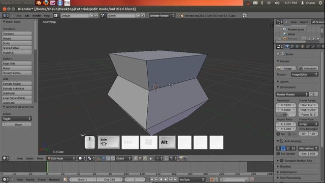 Blender 2.6: Edge Loop Select смотреть онлайн