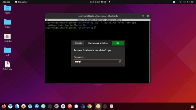 Creare un Archivio Zippato con Password con terminale Linux || Comando ZIP смотреть онлайн