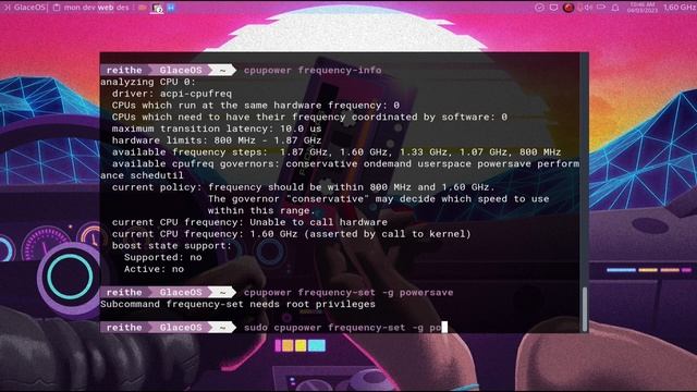 setting cpu freq on linux (cpupower) смотреть онлайн