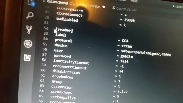 Como editar un oscam.server con tu línea cccam смотреть онлайн