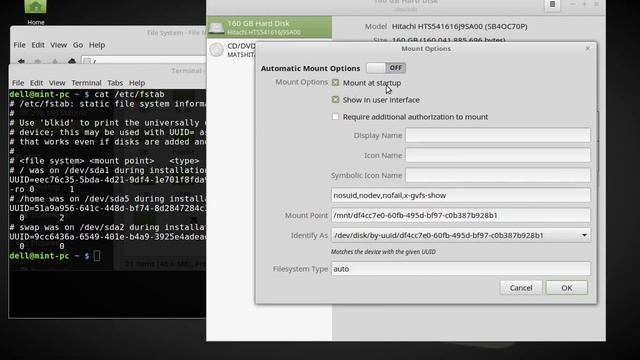 How to set label, automatic mount at startup and set partition mount point - linux mint 18.1 смотреть онлайн