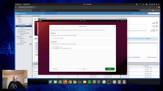 Install of Ubuntu Desktop 23.10 as a VM onto VMware ESXi 6.5 смотреть онлайн