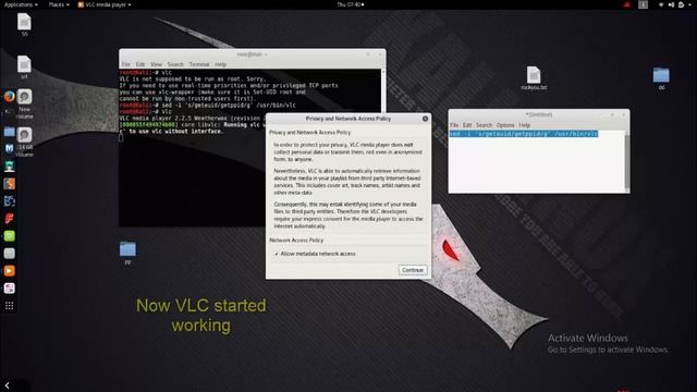 FIX VLC NOT RUNNING AS ROOT IN KALI LINUX смотреть онлайн