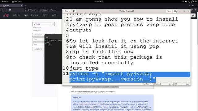 Installing py4vasp in Linux system смотреть онлайн