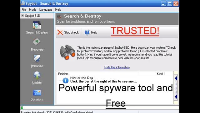 Spybot Search and Destroy. смотреть онлайн