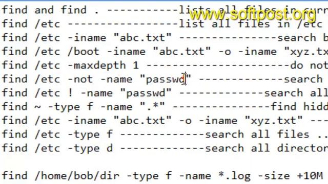 find command examples in Solaris смотреть онлайн