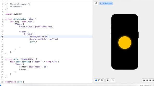 iOS Animation with SwiftUI: Glow Effect with Animation смотреть онлайн