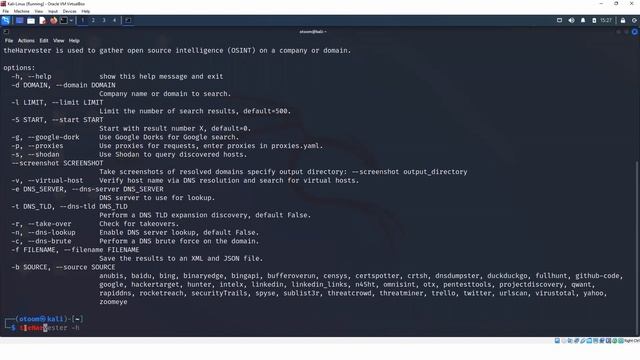 theHarvester - Reconnaissance اداة الحصاد смотреть онлайн