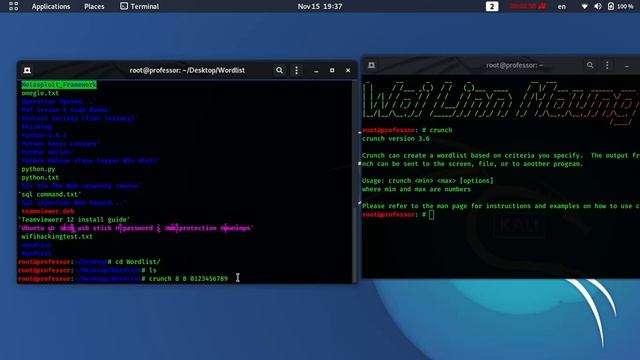 How to make wordlists with crunch смотреть онлайн
