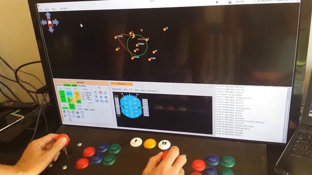 Paparazzi UAV flight simulation controlled by retro arcade gamepad смотреть онлайн