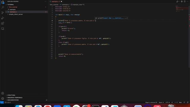 FORK() IN C смотреть онлайн
