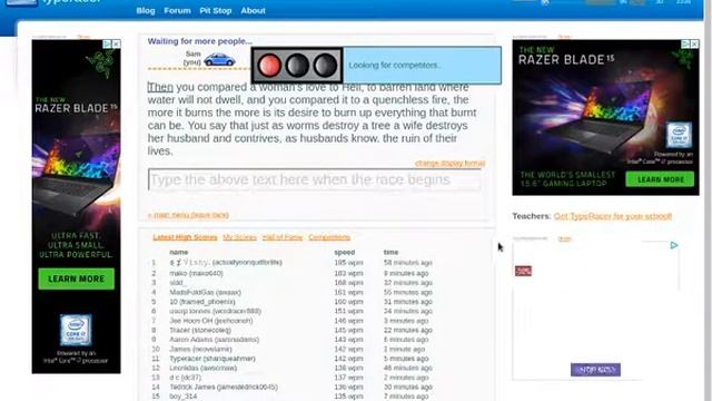 Type Racer Gameplay (Unicomp Ultra Classic 104 US Linux) смотреть онлайн