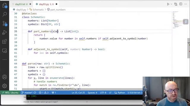 Joel Grus - Advent of Code 2023 - Day 03 смотреть онлайн