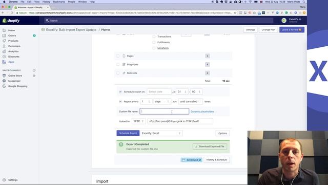 Export from Shopify to SFTP server смотреть онлайн