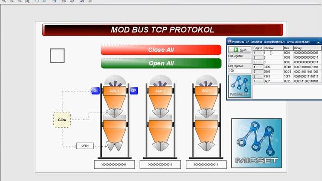 Micset XEdit ( Modbus TCP Doz ) смотреть онлайн