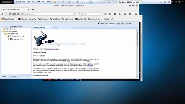 How to use beef with Kali Linux Powered By Hell Wolf Security смотреть онлайн