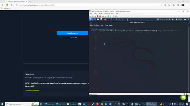 HTB Academy: Attacking Web Applications with FFUF - Subdomain Fuzzing смотреть онлайн