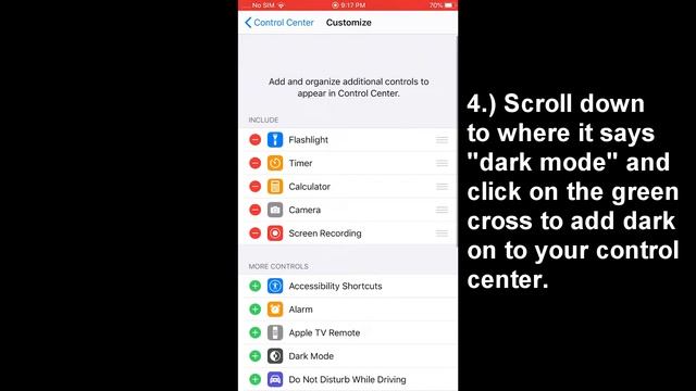 How to put Dark Mode on your control center смотреть онлайн