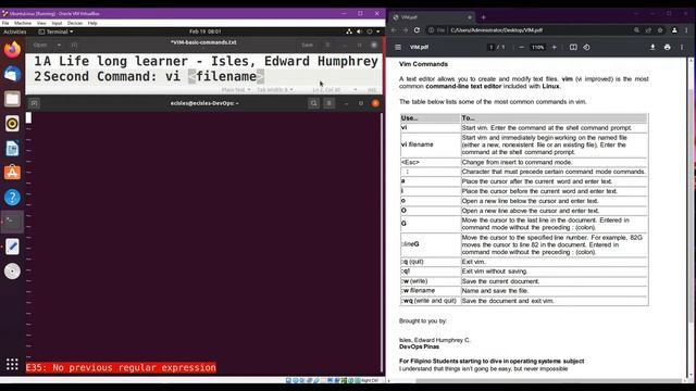 Tagalog - Ubuntu Linux VIM text editor basic commands - Part 1 смотреть онлайн