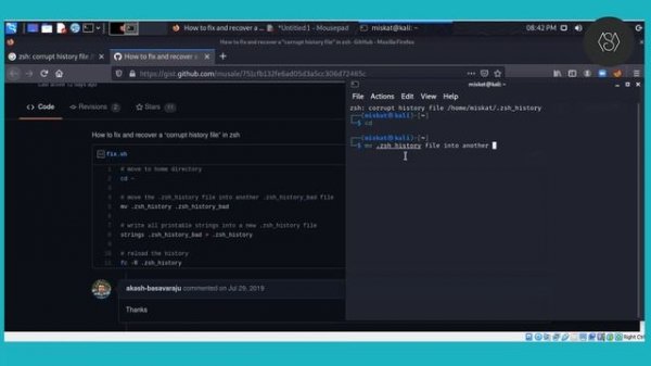 How to fix and recover a “corrupt history file” in zsh