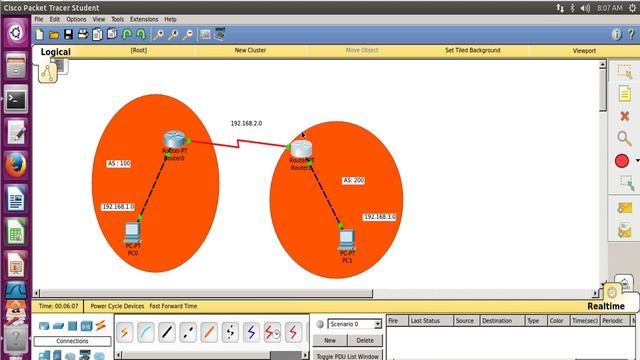 BGP(Border gateway protocol) - Configuration in Cisco packet Tracer смотреть онлайн