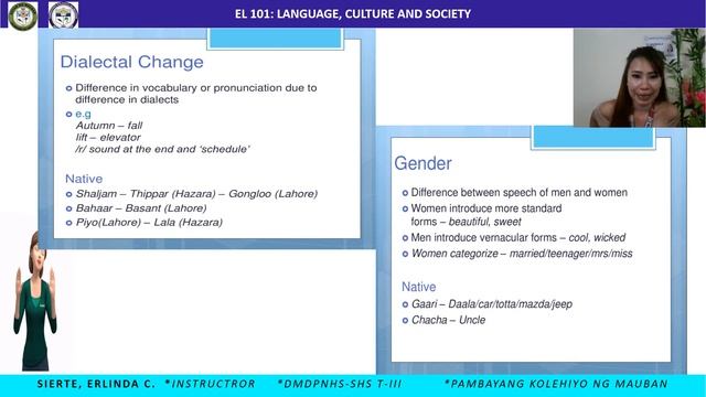 LANGUAGE CHANGE & ITS TYPE 1Dec2021 Discussion I EL_101: Language Culture and Society смотреть онлайн