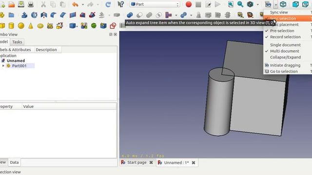 FreeCAD 0.19 Tree View Options смотреть онлайн