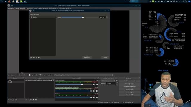 Melhorando a qualidade do Microfone no Obs-studio (Linux). смотреть онлайн