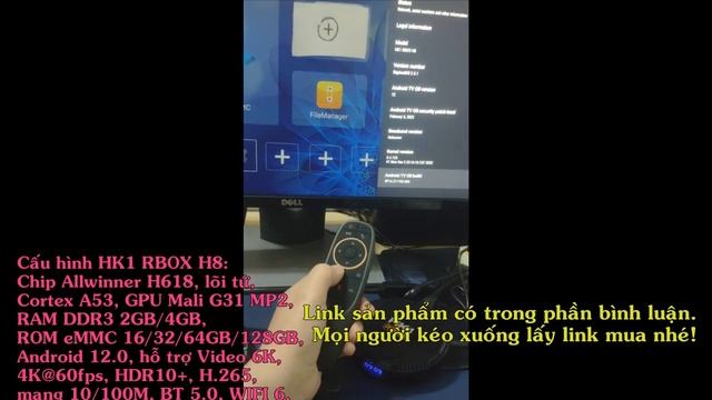 Chỉ 550k - Tivi BOX HK1 RBOX H8 4GB+128GB H618 Android 12 khiển giọng nói (link mua trong bình luận смотреть онлайн