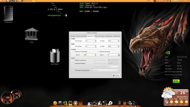 Tilda terminal on Linux Mint desktop смотреть онлайн