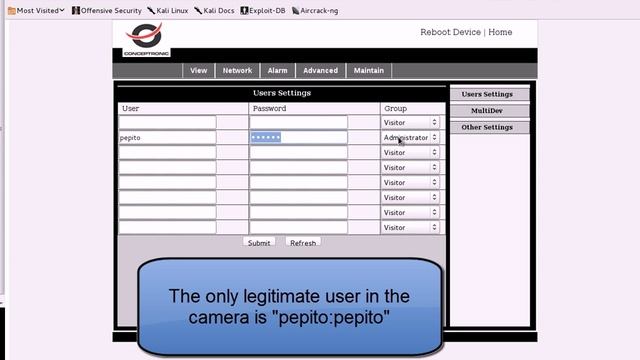 [CVE-2013-7204] Conceptronic CIPCAMPTIWL IP Camera CSRF POC смотреть онлайн
