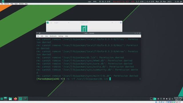 Error fail to update core (unable to lock databases) - Error on Manjaro update fixed смотреть онлайн