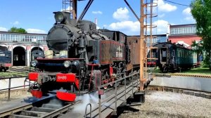 Паровозы в депо Подмосковная
