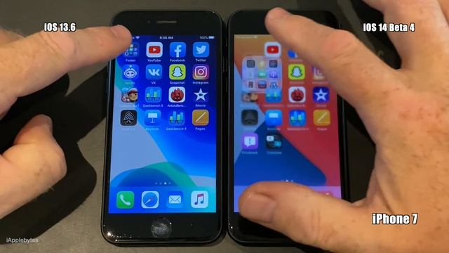 Speed Test iOS 14 Beta 4 vs iOS 13.6 (iOS 14 Public Beta 4) смотреть онлайн