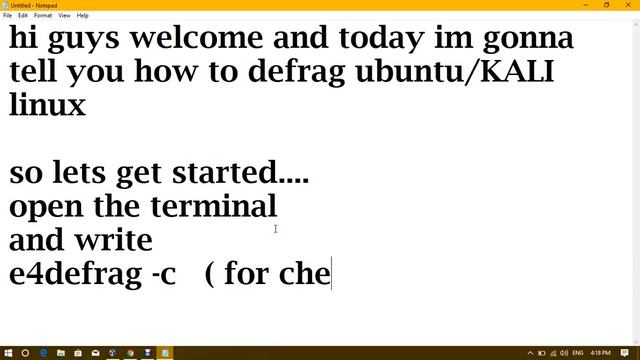 How To Defrag Ubuntu/Kali Linux | 2017-18 смотреть онлайн