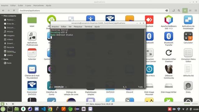 Criando Atalho de programa no menu Linux Mint Cinnamon смотреть онлайн