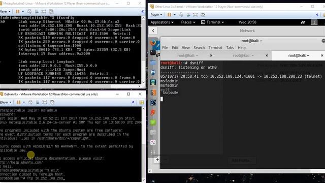 Sniffing with DSNIFF смотреть онлайн
