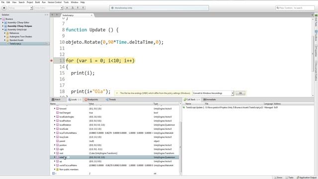 Unity 5.3 - Função de Debug do MonoDevelop смотреть онлайн