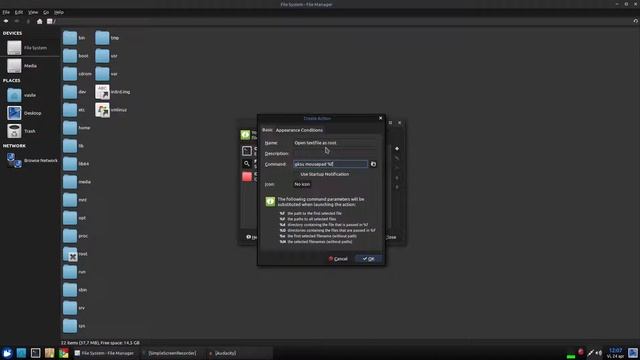 Thunar Custom Actions - Open text file as root смотреть онлайн