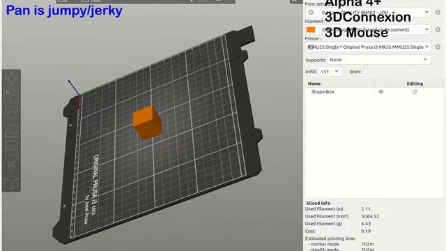 PrusaSlicer 3DConnexion Mouse Jerky Movements on Linux смотреть онлайн