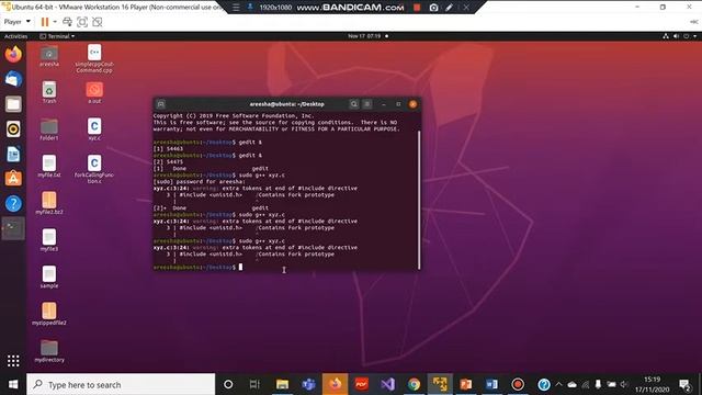 creating and executing cpp/c code in linux terminal смотреть онлайн