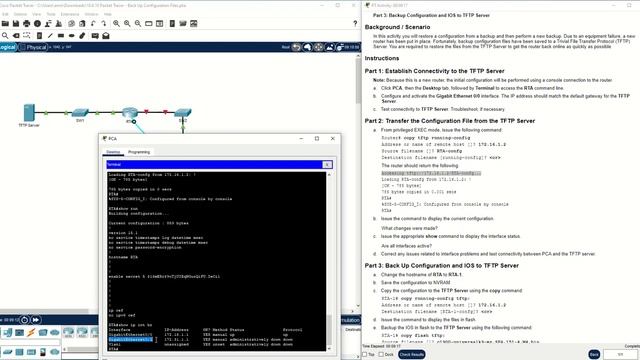 10.6.10 Packet Tracer – Back Up Configuration Files смотреть онлайн