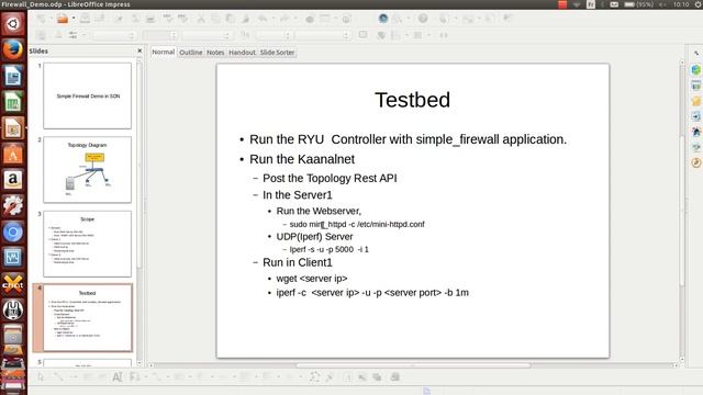 Software Defined Networking training - Mininet RYU SDN Firewall Demo смотреть онлайн