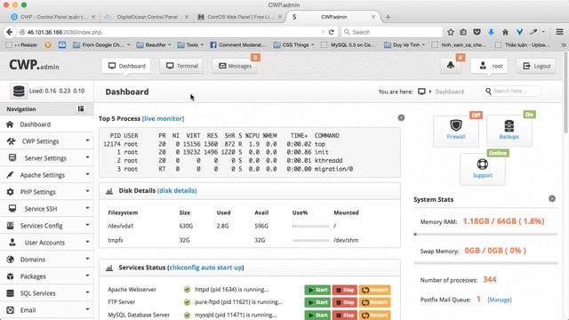 Hướng dẫn cài đặt CentOS Web Panel (CWP) смотреть онлайн
