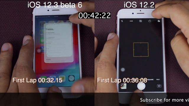 iOS 12.3 beta 6 vs iOS 12.2 speed test on iPhone 6s | iSuperTech смотреть онлайн