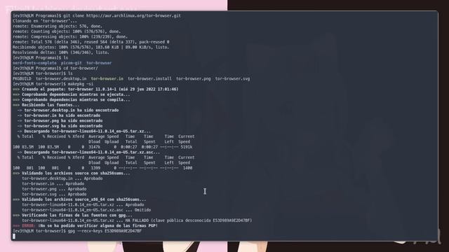 ERROR: ¡No se ha podido verificar alguna de las firmas PGP! | Arch Linux смотреть онлайн