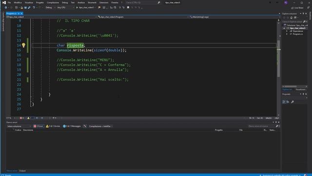 Corso C# 8 (da zero) ITA Win/Mac/Linux - #06: tipo char, così piccolo così complesso - 2a parte смотреть онлайн